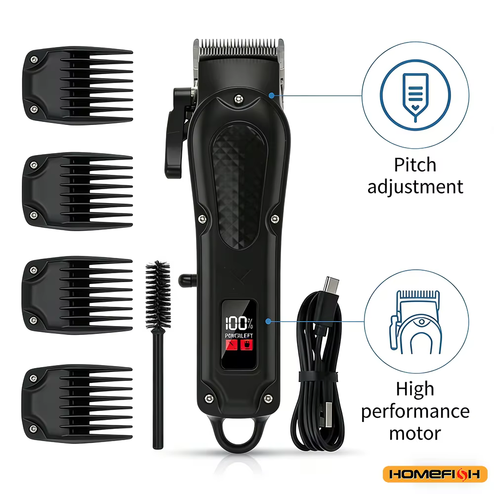 Tondeuse à cheveux et à barbe professionnelle rechargeable par USB, sans fil, cadeau idéal pour les