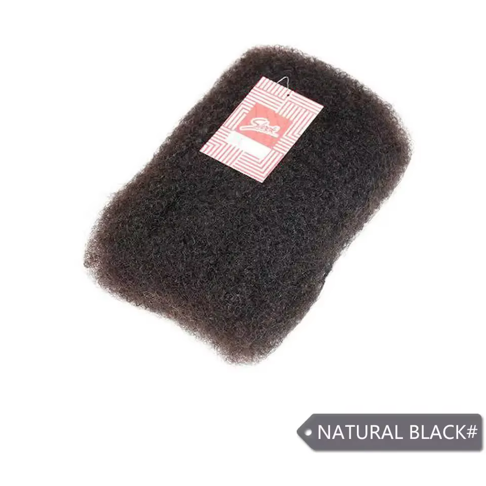 Extensions de cheveux humains afro crépus en vrac gris sel noir naturel/marron/gris-léger pour tress