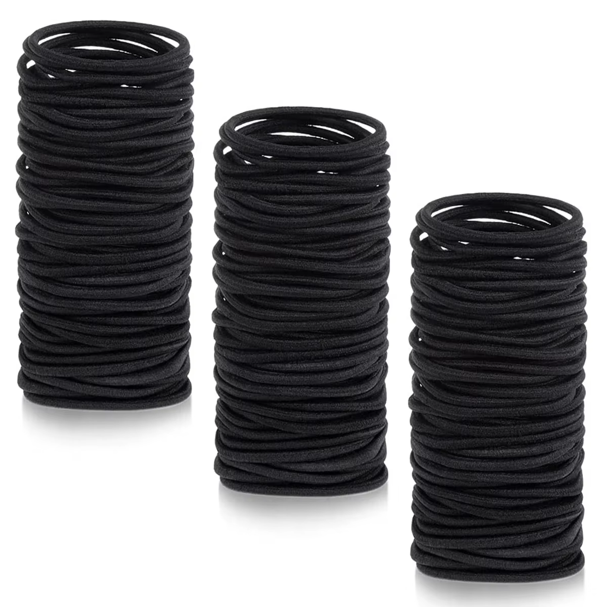 98/200 pièces élastiques noirs petits attaches de cheveux élastiques petits bandes de caoutchouc de 