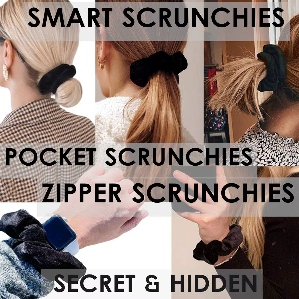 1/3/5 pièces portables Étui de rangement pour cravates de cheveux, vue secrète cachée, chouchou po