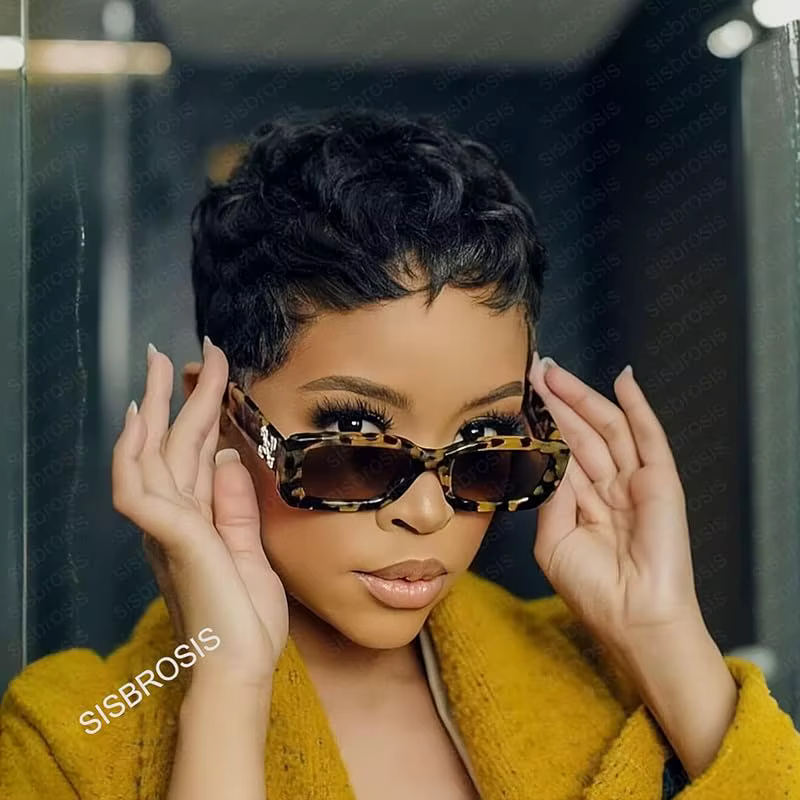 Perruques courtes pour femmes noires, perruque synthétique légère coupe pixie pour l'été, noir natur