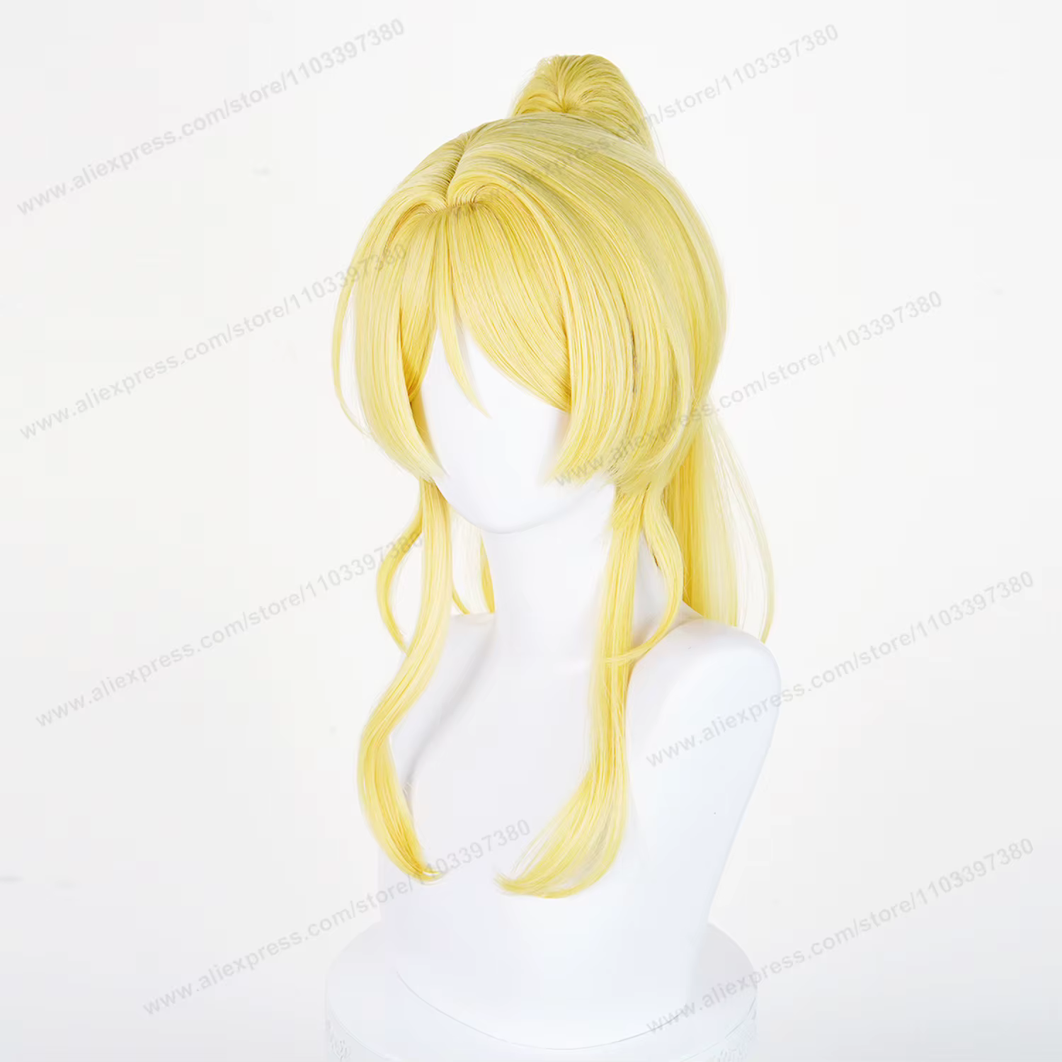Perruque de Cosplay Ellie 48cm, perruque synthétique résistante à la chaleur, couleur jaune crème, q