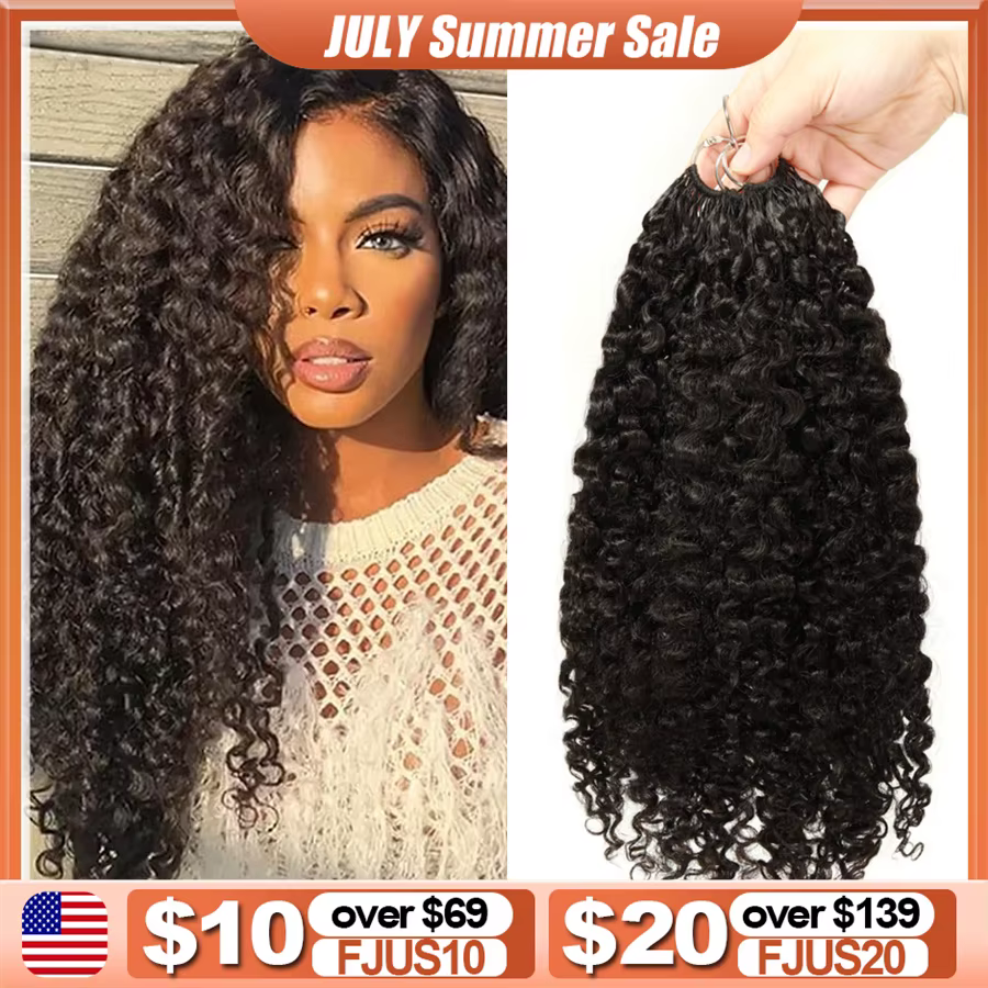 Crochet cheveux humains birmans bouclés pré-séparés Extensions de cheveux au Crochet sans noeud 100%