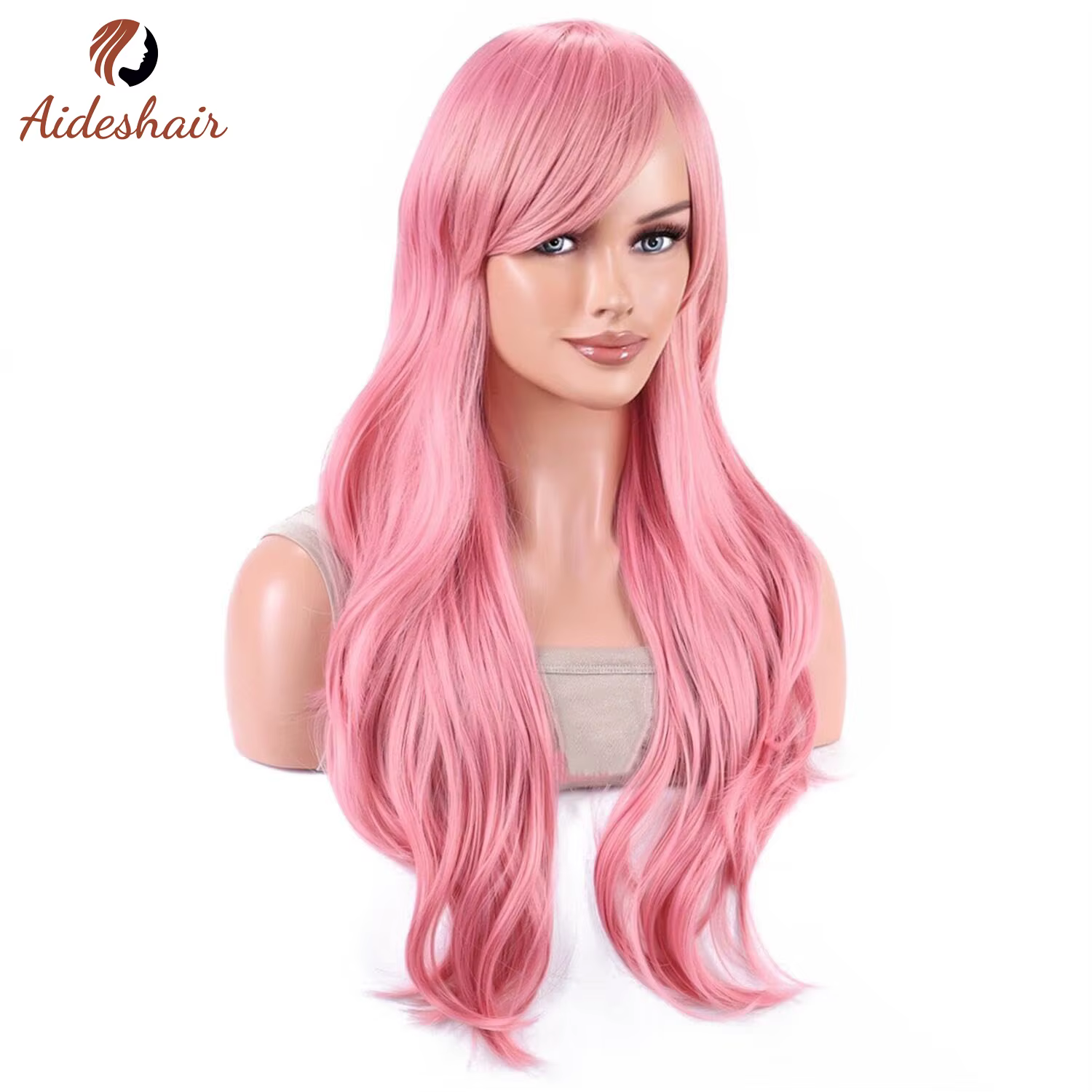 Aideshair perruque synthétique perruques de mode 28 "70 cm de long cheveux bouclés ondulés résistant