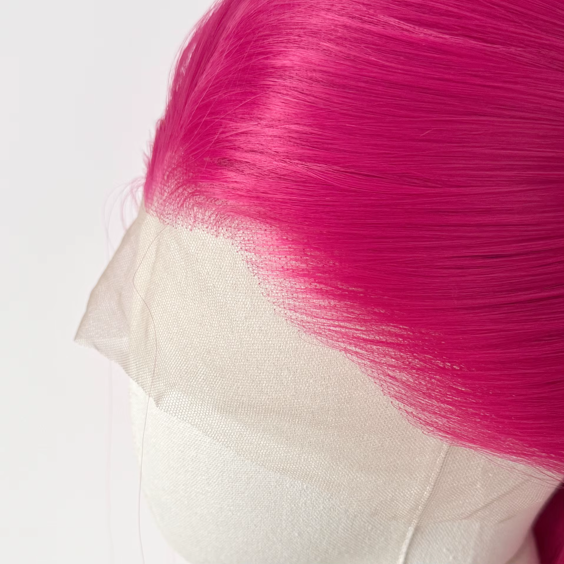 Perruque Lace Front Wig synthétique rose Ashely, 26 pouces, 13x4, longue et lisse, en Fiber résistan