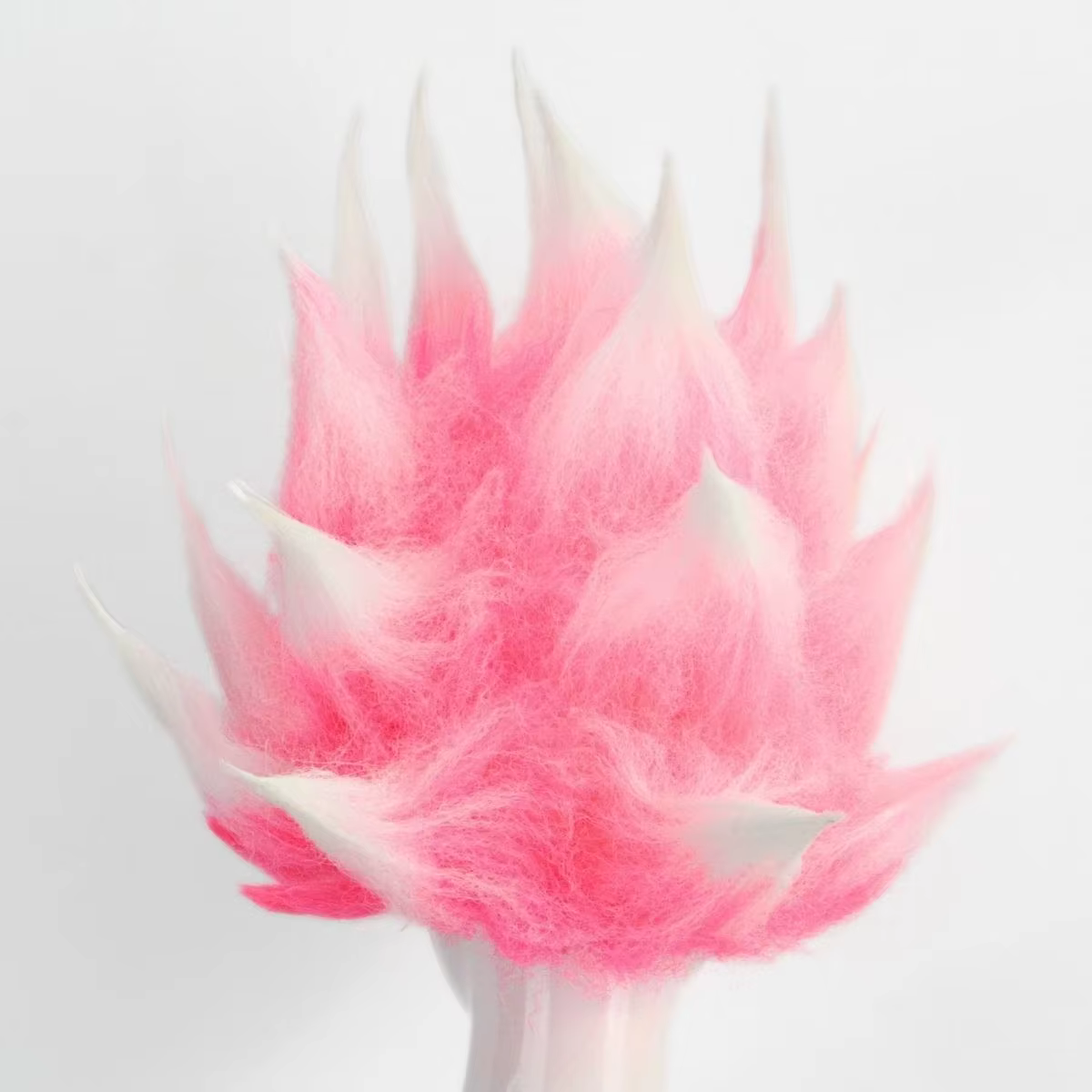 Perruque de Cosplay synthétique de Style Anime rose et blanc, cheveux bouclés et moelleux, perruque