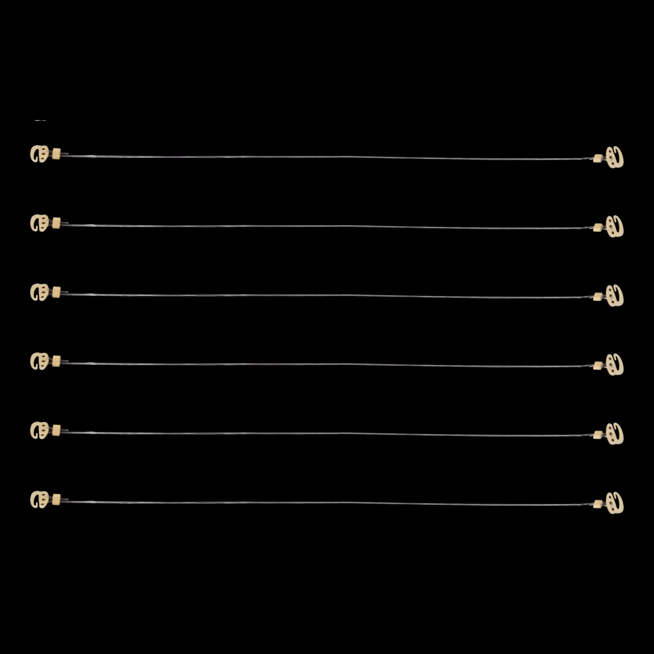 Ligne de poisson en fil Invisible pour Extensions de cheveux, 6 pièces, 3 couleurs disponibles, post