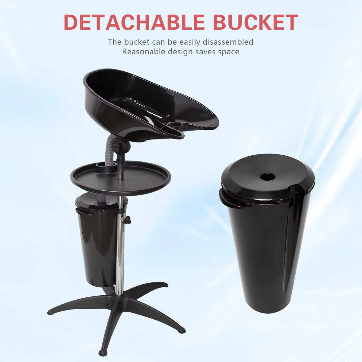 Filles à shampoing portable réglable recommandé, évier de coiffeur, bassin de lavage mobile pour che