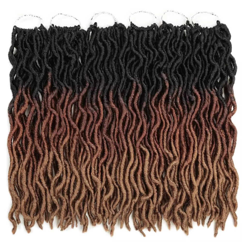 Déesse Faux locs Crochet cheveux 6 paquets/Lot doux gitane Locs ondulés Crochet tresses synthétiques