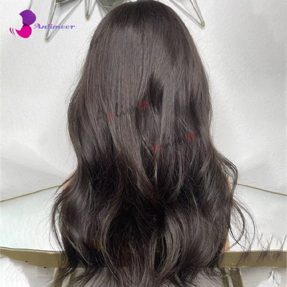 Perruque en cheveux humains à ondulations souples, avec base en soie 13x4, perruque Lace Front 13x6