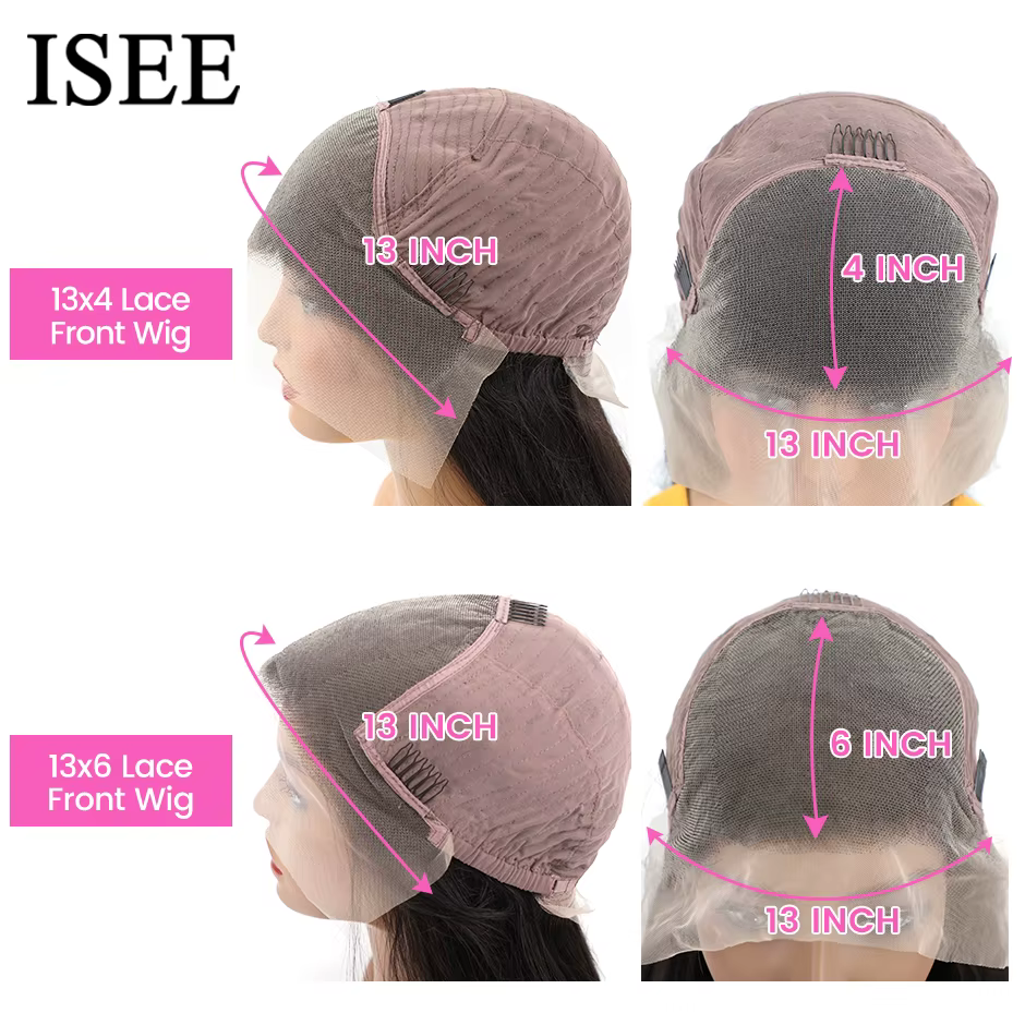 ISEE HAIR perruque brésilienne vague d'eau 13x6 HD dentelle frontale perruque pour les femmes 13x4 d