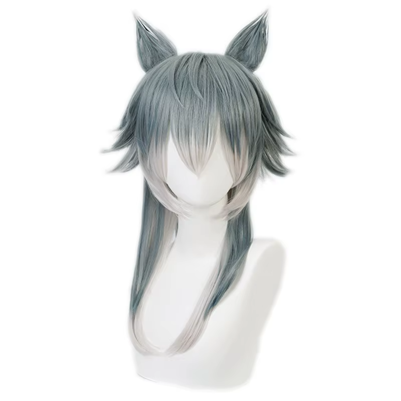 Perruque de Cosplay Anime BEASTARS Legoshi avec oreilles de loup, bêtes personnalisées, dégradé de c