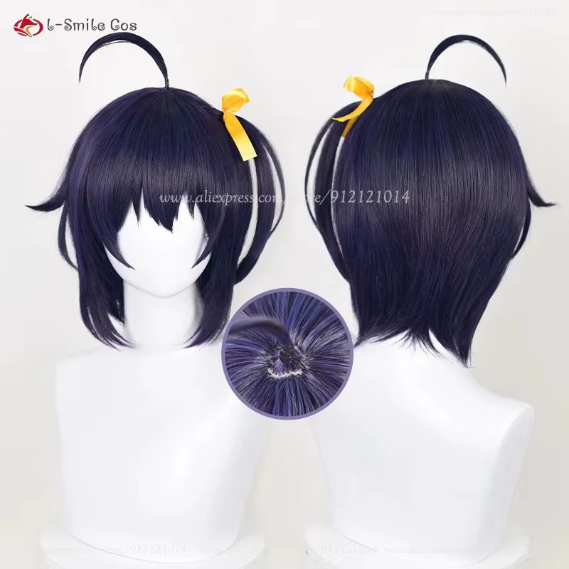 Anime Tokyo Anashi Rikka Cosplay Perruque pour Femme, Bleu, Violet, Perruques avec Masque pour les Y