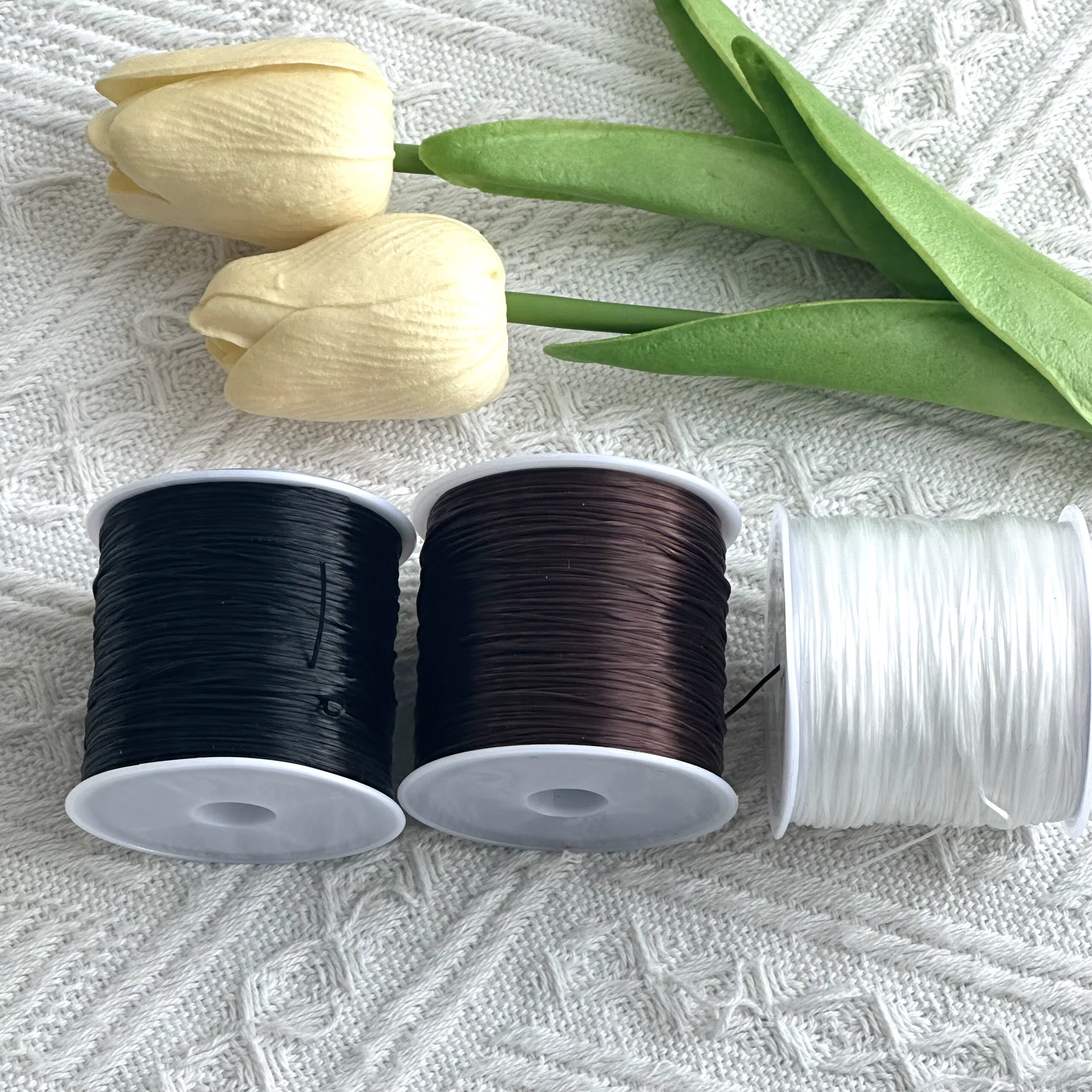 Filet à cheveux pour perruque, fil de coton à coudre, trame d'extension de cheveux, fil de tissage,