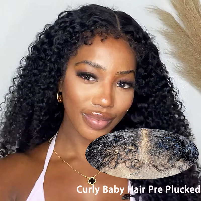 250 densité 13x6 Hd Afro crépus bouclés perruque 100% cheveux humains 13x4 4c bords frontale vague p