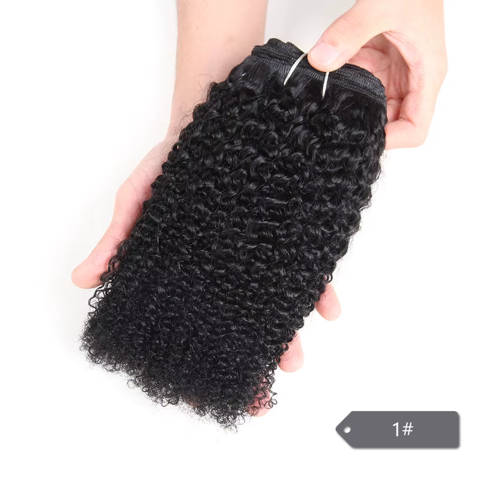 Offre Spéciale : Lots de Tissages de Cheveux Humains Péruviens Bouclés Afro Kinky Wave Rebecca # 1B