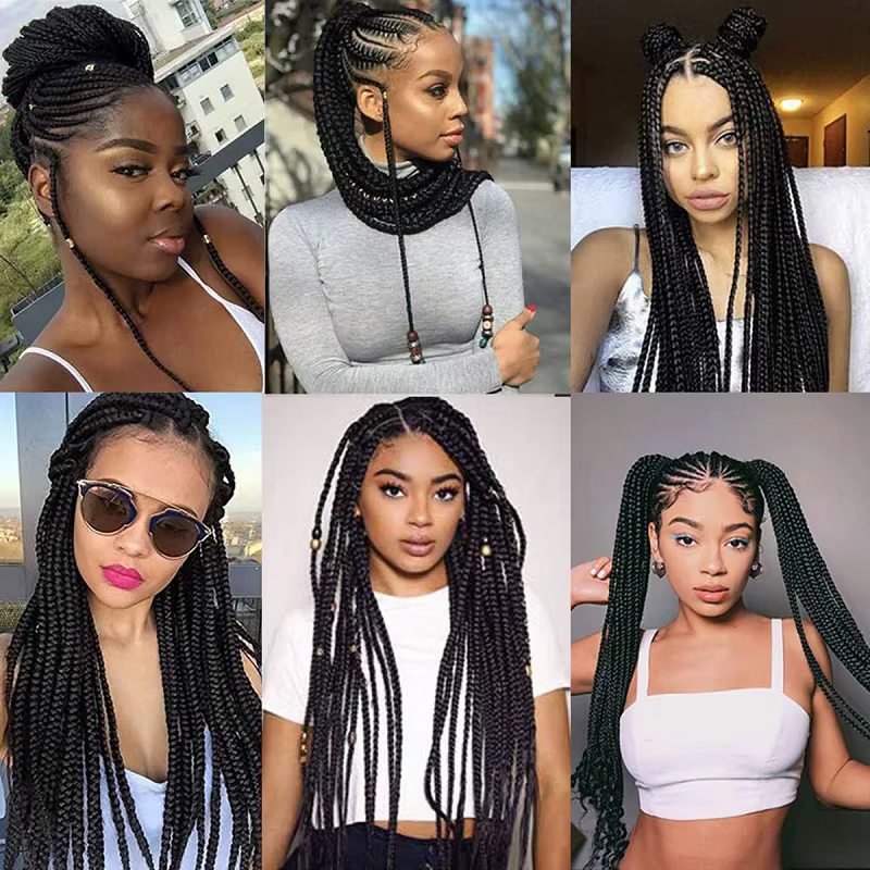Extension capillaire synthétique ombrée pré-étirée de 20 pouces, postiche Yaki lisse EZ pour femmes