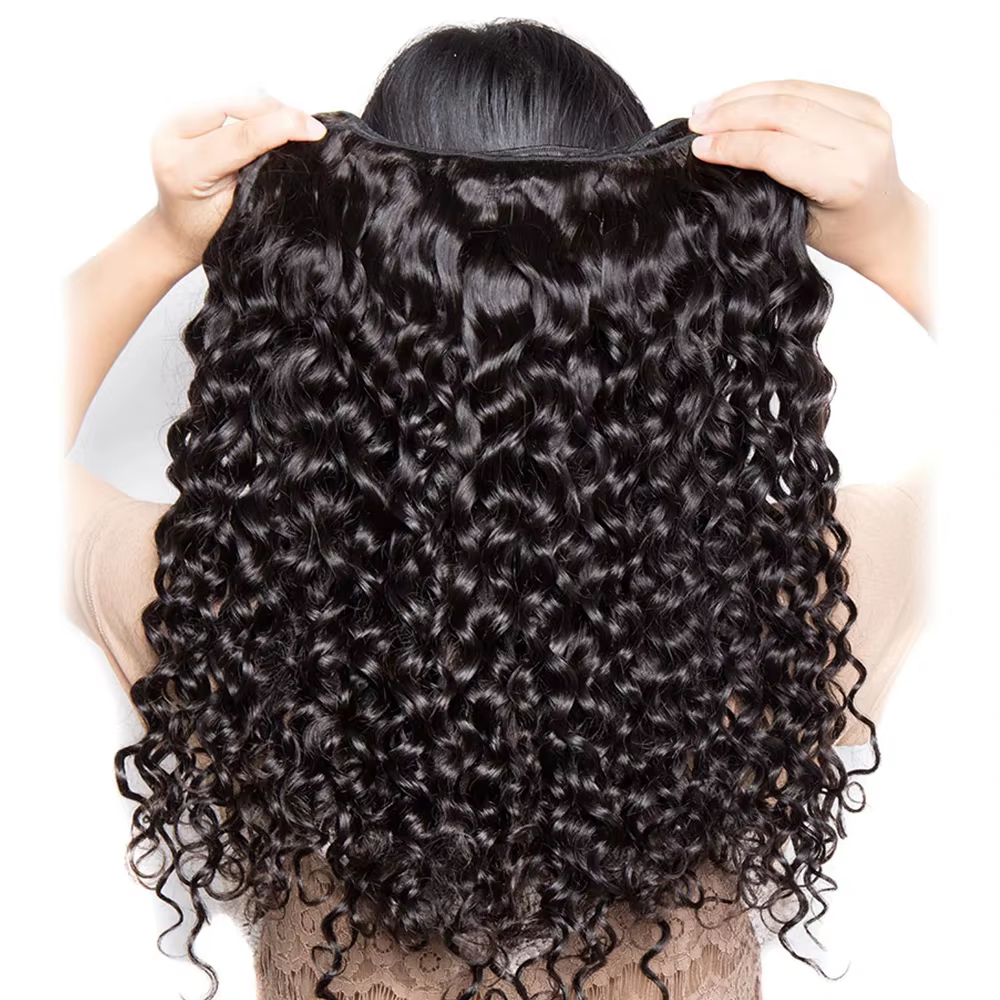 Extensions de cheveux humains 100% naturels non traités, ondulés en profondeur, volumineux et épais,