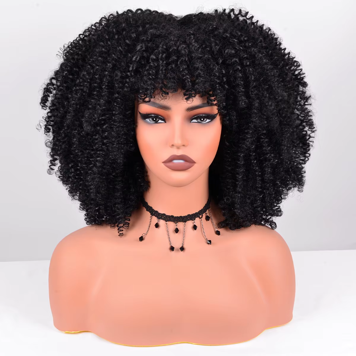 Perruques Afro Synthétiques Courtes pour Femmes Noires, Africain Noir Rose Moelleux Doux Cosplay Che