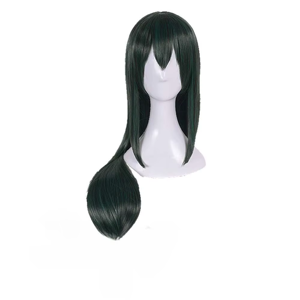 Perruque vert foncé My Boku No Hero Academia Tsuyu Asui pour cosplay