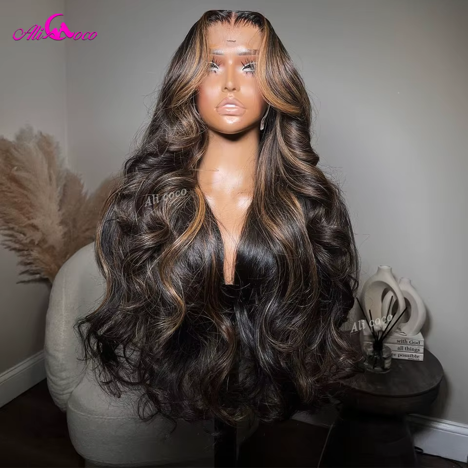 Perruque Lace Closure Wig Body Wave Naturelle, Cheveux Humains, 5x5, 13x4, 13x6, Pre-Plucked, à Refl