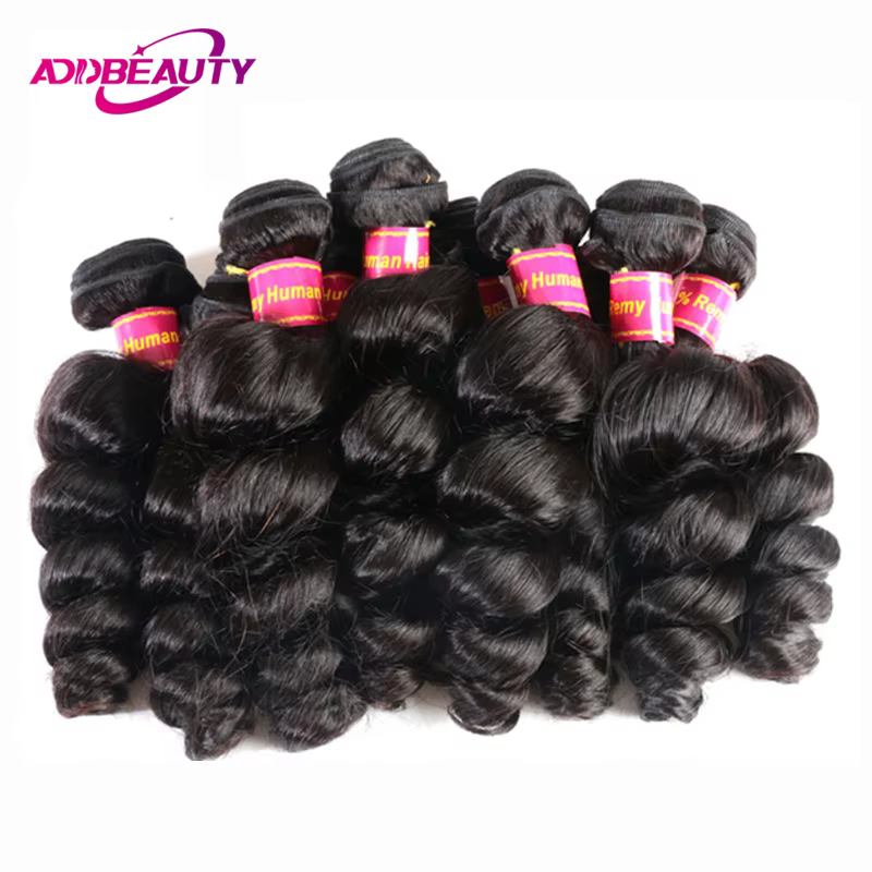 Addbeauty-Tissage de cheveux humains vierges brésiliens pour femmes, extension de cheveux, document