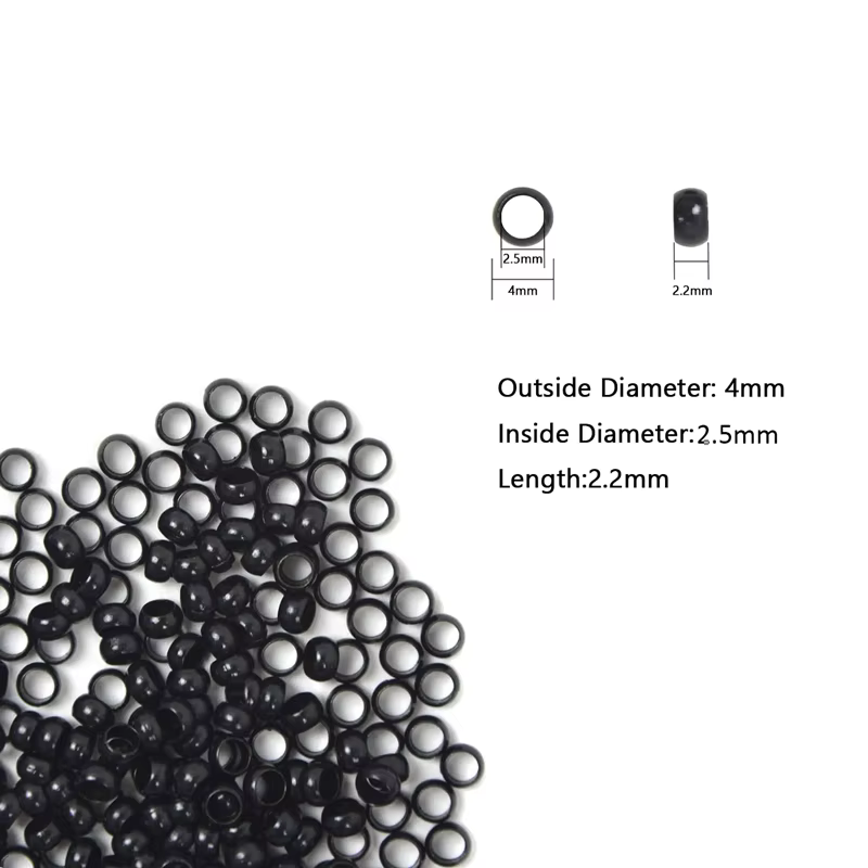 1000 pièces polyvalentes 4.0mm Non Silicone Nano doublé perles cuivre Nano anneaux pour Extensions d