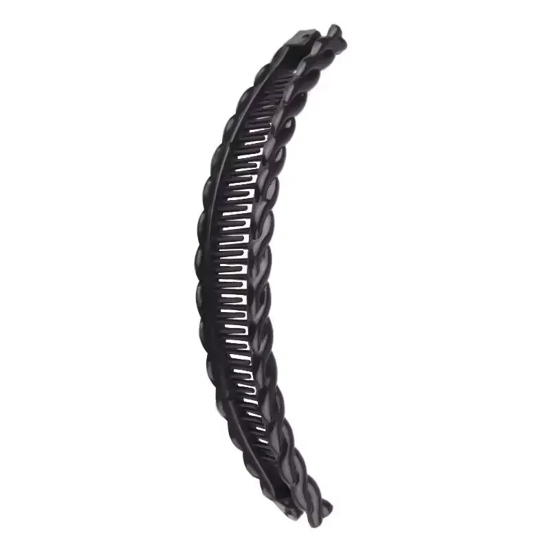 Pince à cheveux banane Vintage de couleur unie pour femmes et filles, peigne ondulé, épingle à cheve