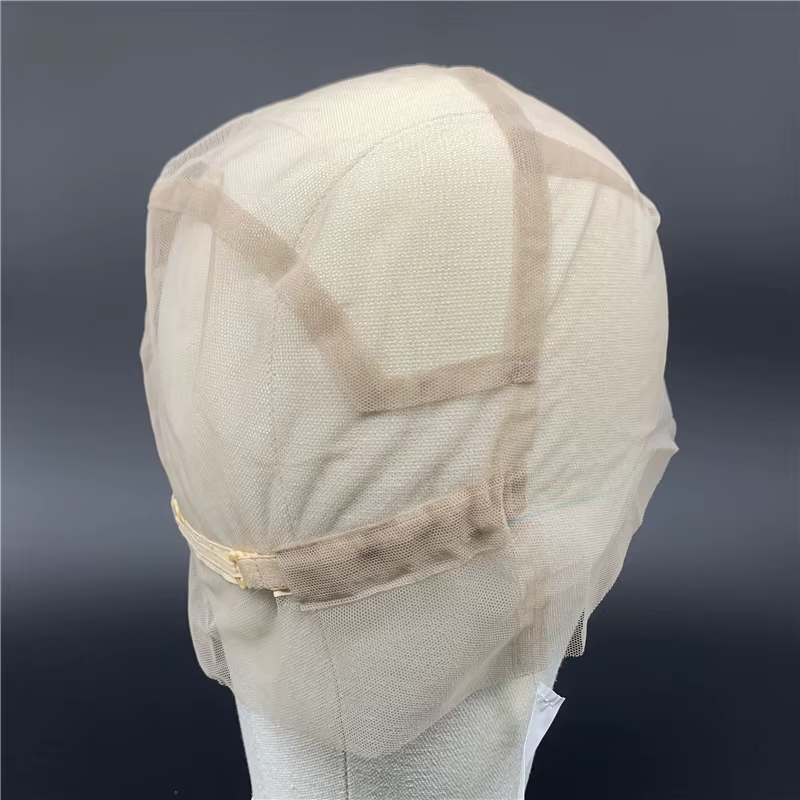 Bonnet de perruque Full Lace marron/Beige, 1 pièce, pour la fabrication de perruque, avec bretelles 