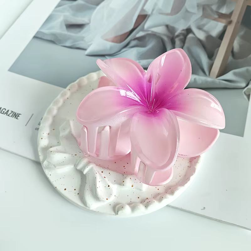 Pinces à cheveux fleur rouge pour femmes, griffes de cheveux ChimSweet, pince crabe, barrettes Mujer