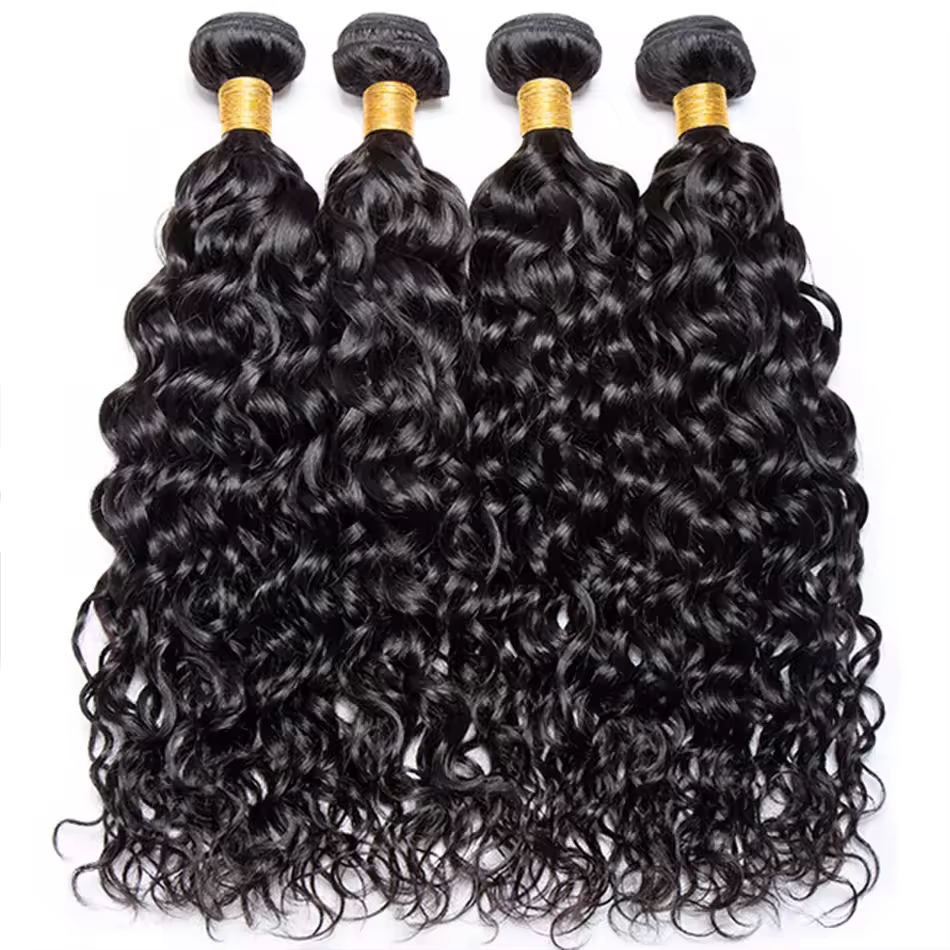 Extensions de cheveux humains malaisiens ondulés avec closure en dentelle, tissage de cheveux humain