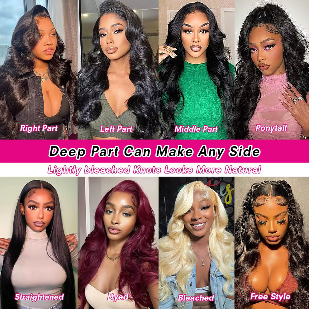 Perruques Lace Front Body Wave 13x4 13x6 40 pouces, densité 200, en cheveux humains, pour femmes