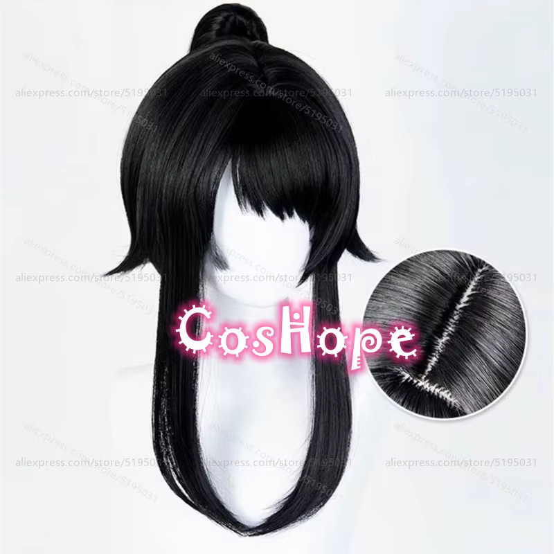 Perruque de Cosplay Ayano Aishi avec queue de cheval, perruque noire Yandere-Chan, perruques synthét