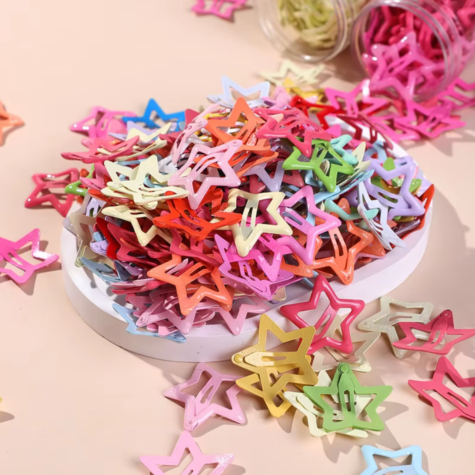 Pinces à cheveux étoiles colorées BB pour filles, jolies épingles à cheveux décoratives, Barrettes, 