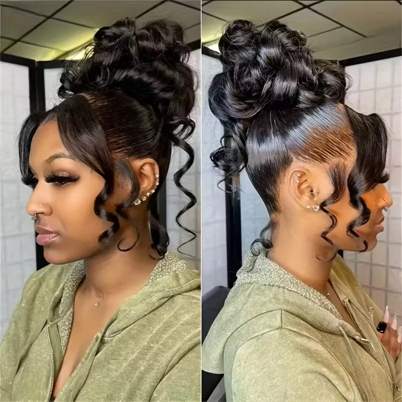 Perruque Body Wave 360 Lace Invisible avec cordon de serrage, cheveux humains brésiliens, 32 pouces,