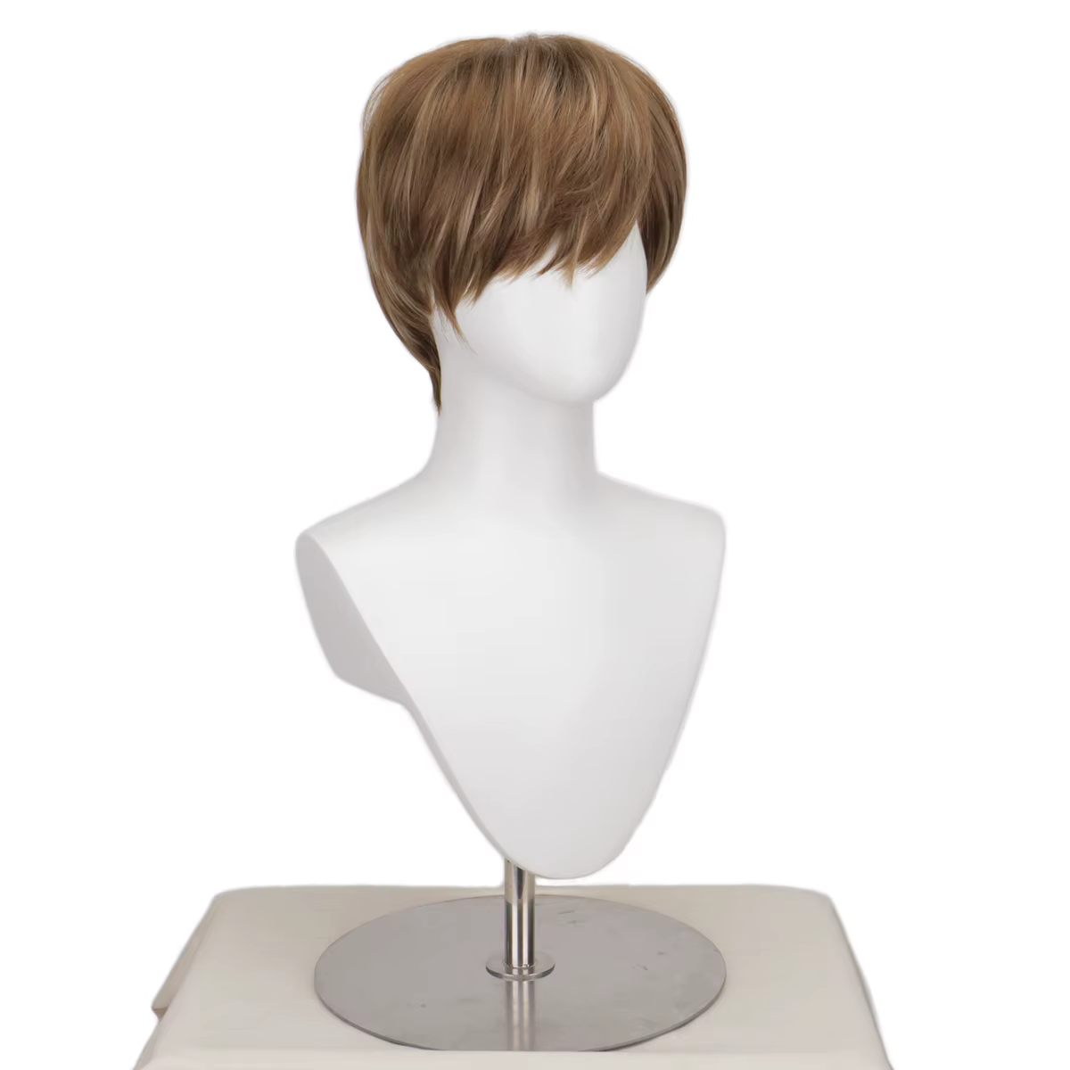 Perruque de cosplay Leon Scott Kennedy pour homme, cheveux courts et raides, brun foncé, pour fête d