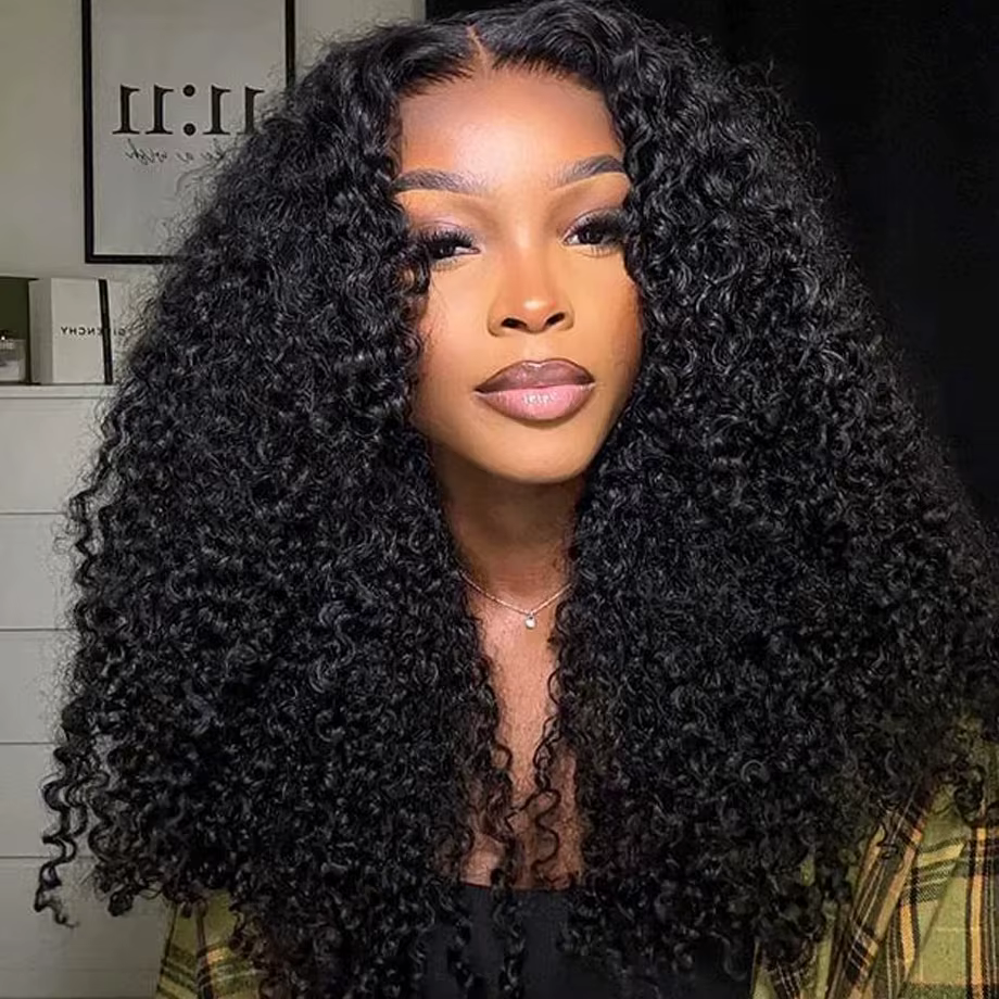 Crépus bouclés perruques 13x6 HD dentelle frontale perruque sans colle cheveux humains 4C Afro boucl