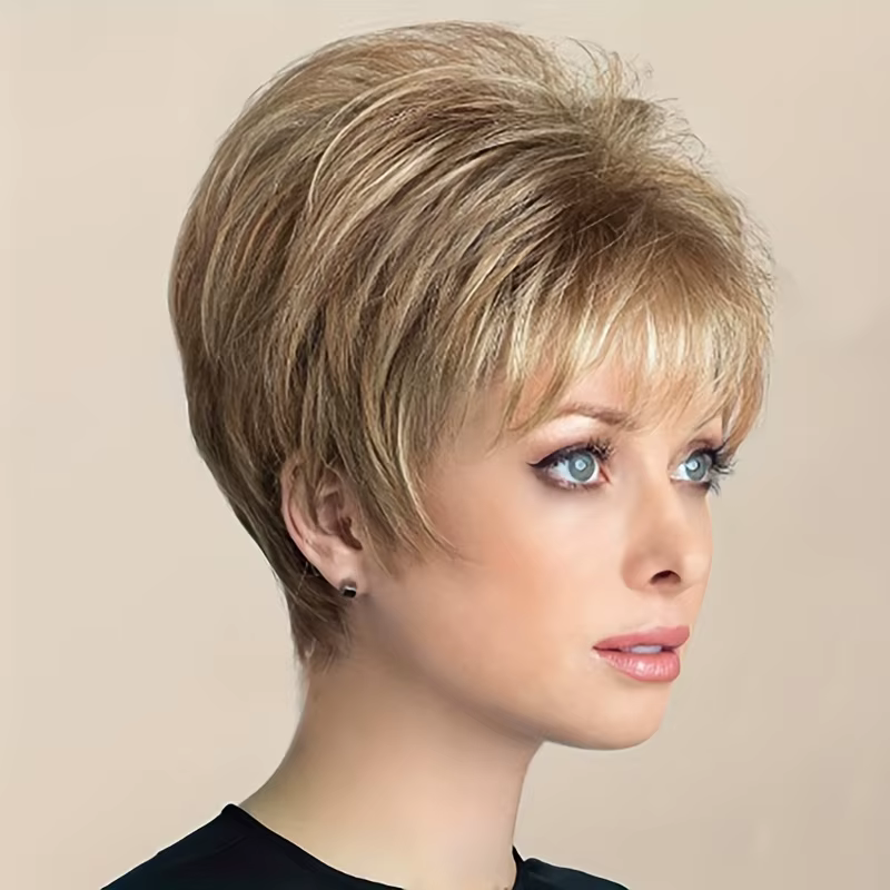 Perruque synthétique courte blonde bob avec frange, adaptée à un usage quotidien et aux fêtes, acces