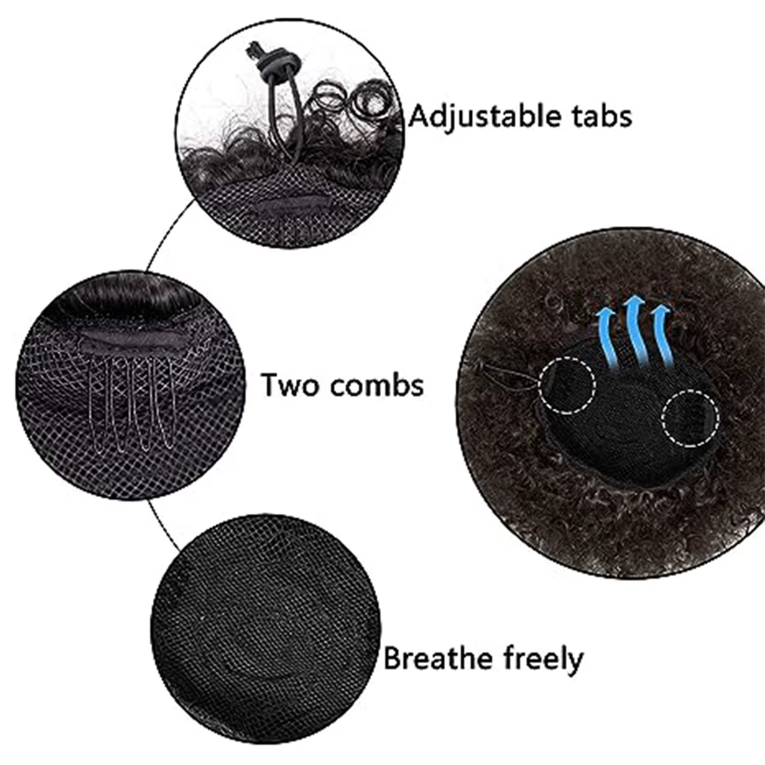 Extensions synthétiques queue de cheval Afro avec cordon de serrage, 10 pouces, pour femmes noires,