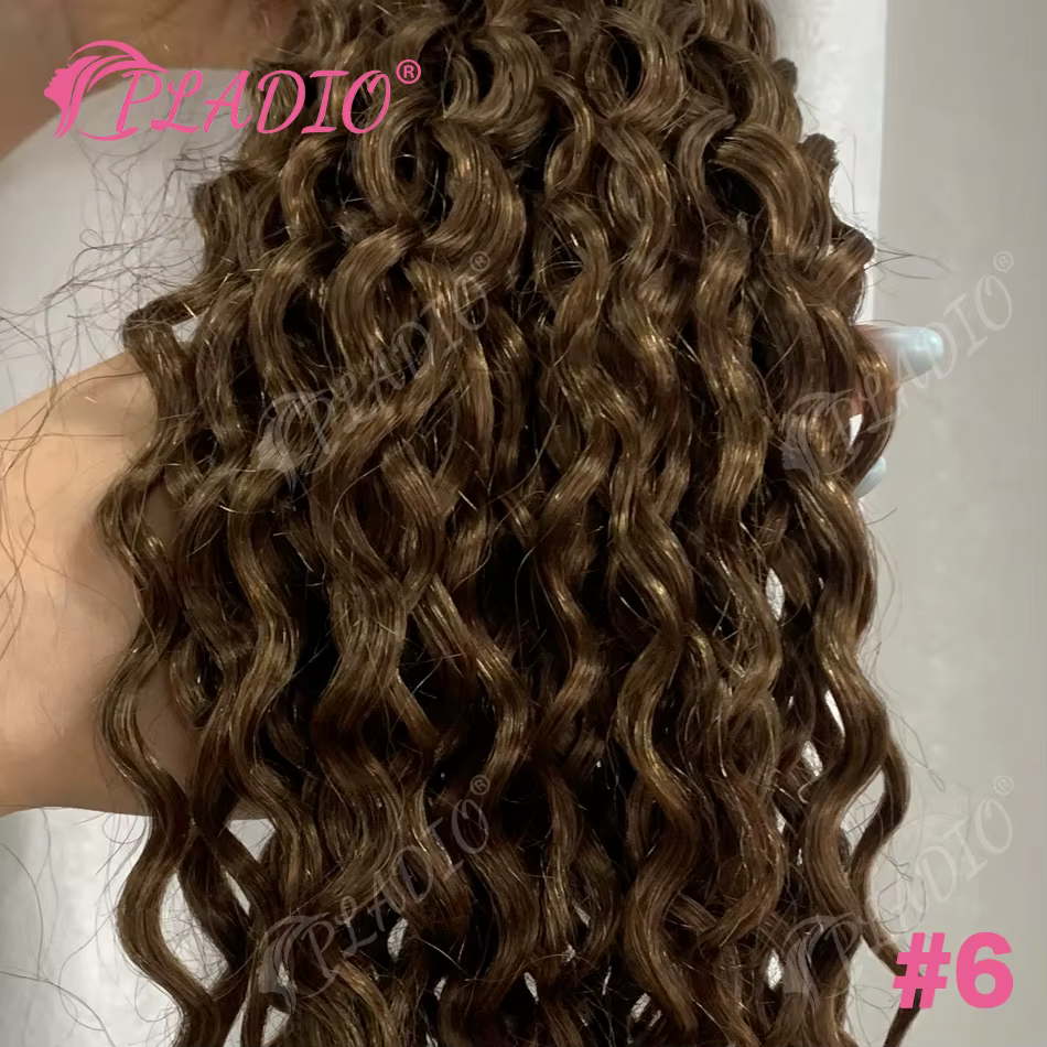 Extensions de cheveux humains ondulés, blond 613, 100% cheveux humains véritables, double trame, lot