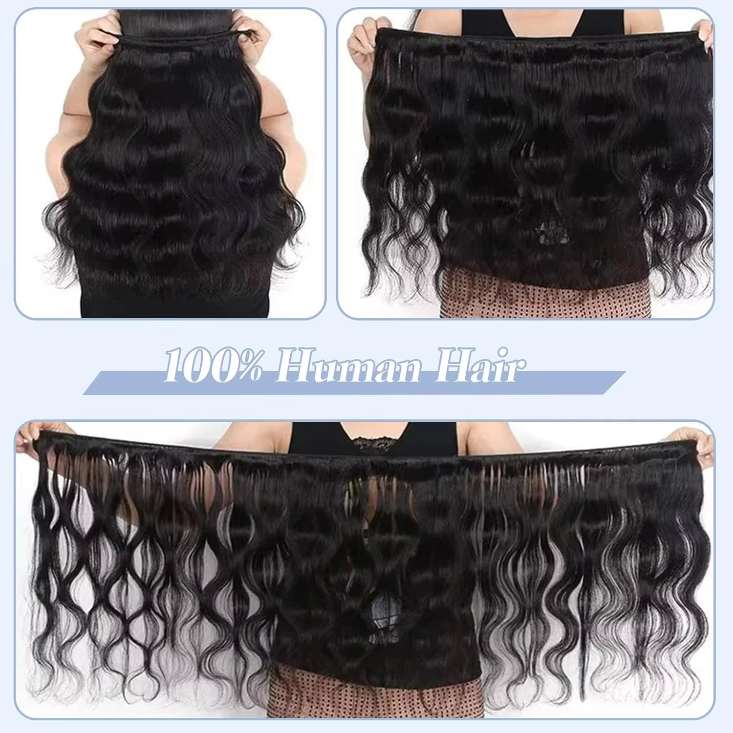 Extensions de Cheveux Humains Ondulés 12A, 40 Pouces, Cheveux Brésiliens Vierges Non Traités, 3 ou 4