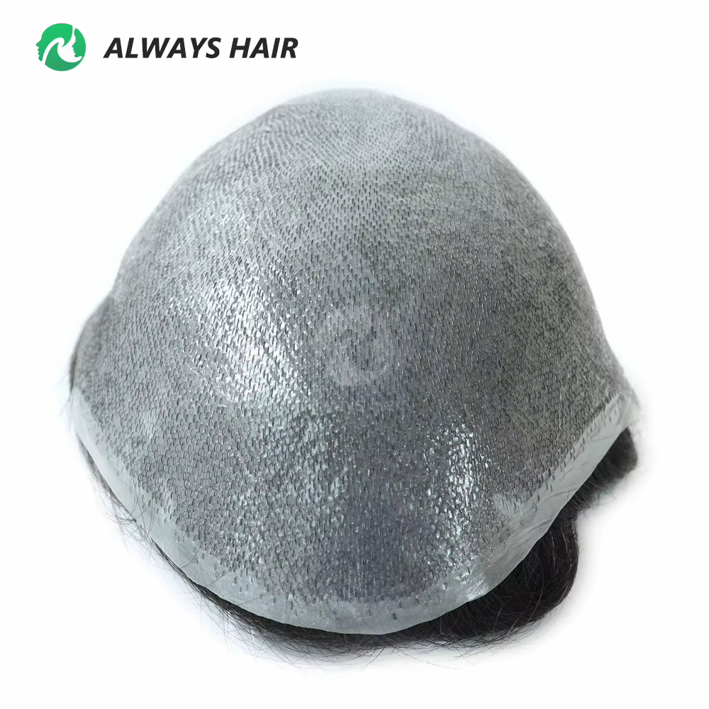 OS21-perruque pour homme, postiche en boucle en V, système de remplacement de cheveux, peau Super fi