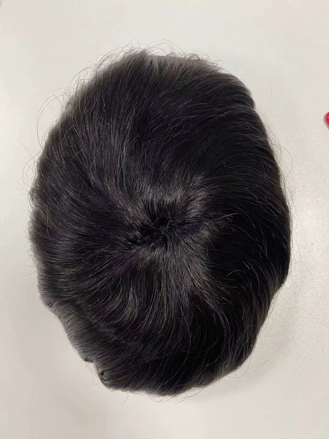 Prothèse capillaire pour homme Afro Toupee, en mono-fine NPU, perruque en cheveux humains bouclés cr