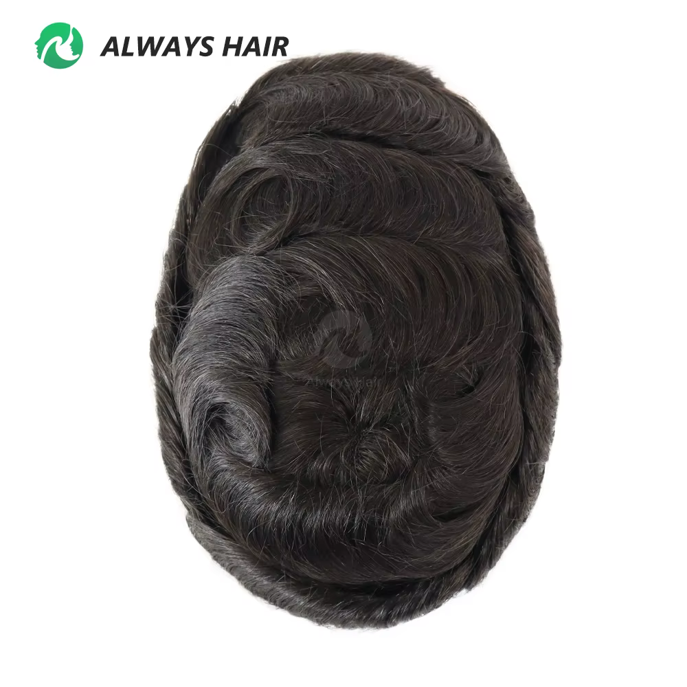 Australie toupet cheveux hommes perruque 16x24CM 20x25CM doux français dentelle et PU 5 "130% densit