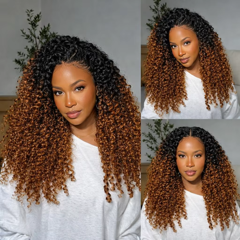 Extensions de cheveux humains bouclés pré-séparées pour crochet, sans nœuds, Miracle Knots TB30, che
