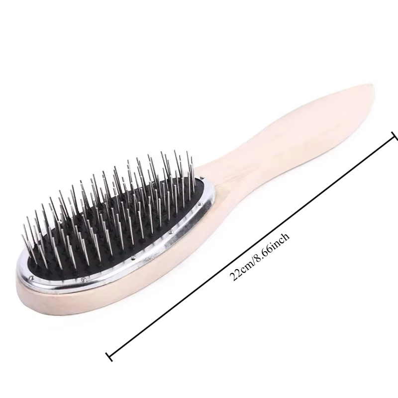 Brosse professionnelle pour perruque, peigne en acier antistatique pour la formation des Extensions 