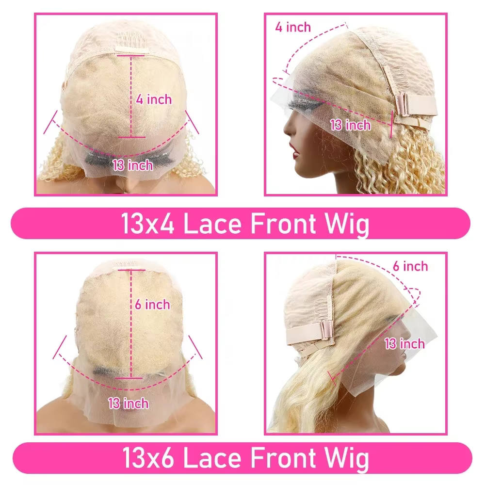 Perruques en cheveux humains brésiliens 13x6 HD transparentes, avec dentelle frontale complète, coul