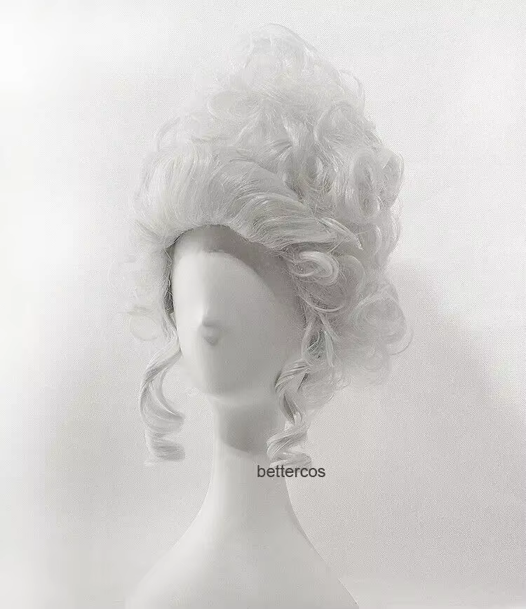 Perruque de Cosplay Marie Antoinette princesse moyenne bouclée perruques de cheveux résistants à la 