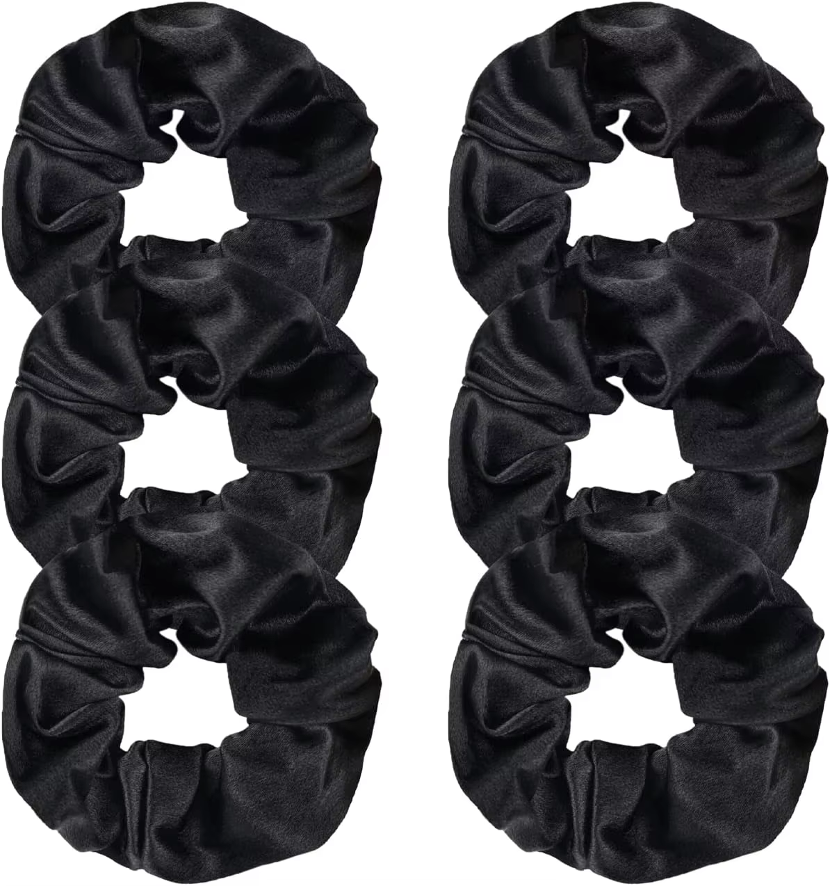 6 pièces chouchous en Satin bandes de cheveux élastiques attaches de cheveux en Satin/velours chouch