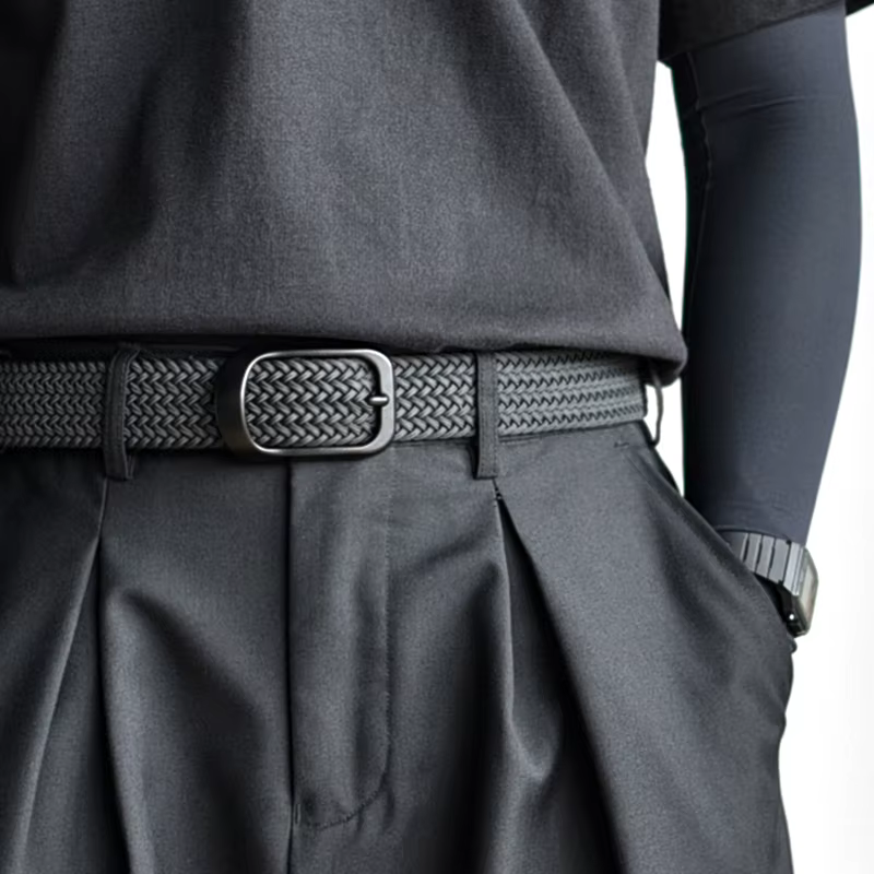 Ceinture de tissage ceinture à la mode pour hommes pour jeunes adultes ceinture de pantalon en toile